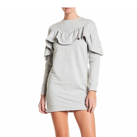 love, Fire Sweaters - Ruffle popover sweatshirt/sweater dress